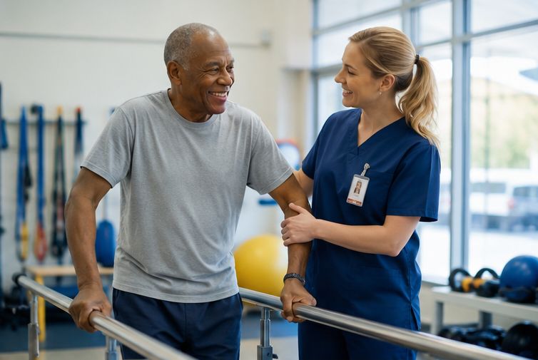 Residents in rehab at Lakebridge - A Waters Community